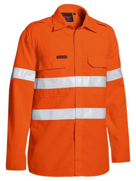 Bisley Tencate Tecasafe Plus 480 Taped Hi Vis Flame Retardant (FR) Long Sleeve Mens Shirt - BS8238T
