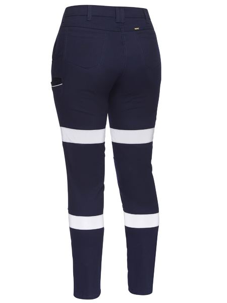 Bisley Womens Taped Mid-Rise Stretch Cotton Pants - BPL6015T