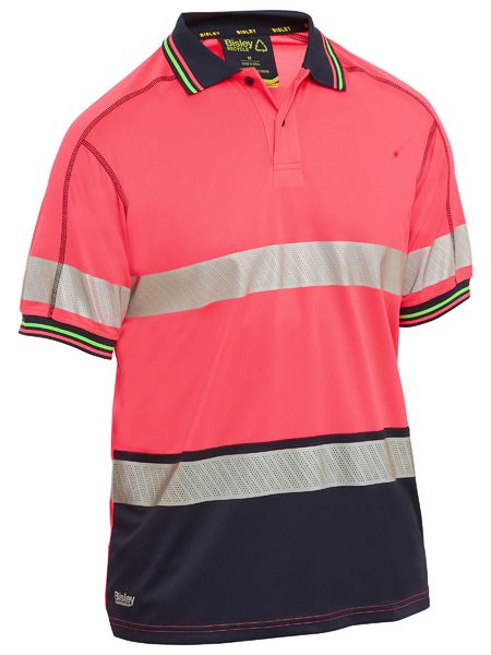 Bisley Taped Hi Vis Mens Mesh Polyester Polo - BK1219T