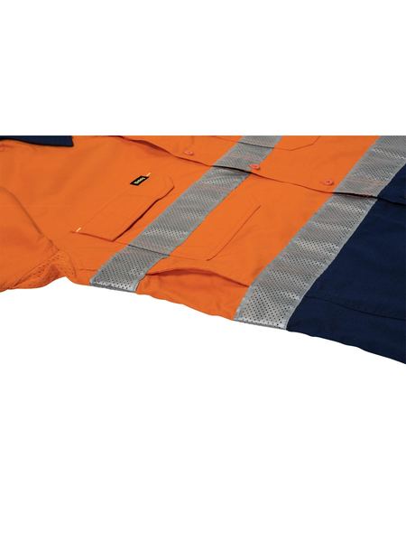 Bisley Taped X-AirFlow Hi Vis Ripstop 2 Tone Long Sleeve Mens Shirt - BS6415T