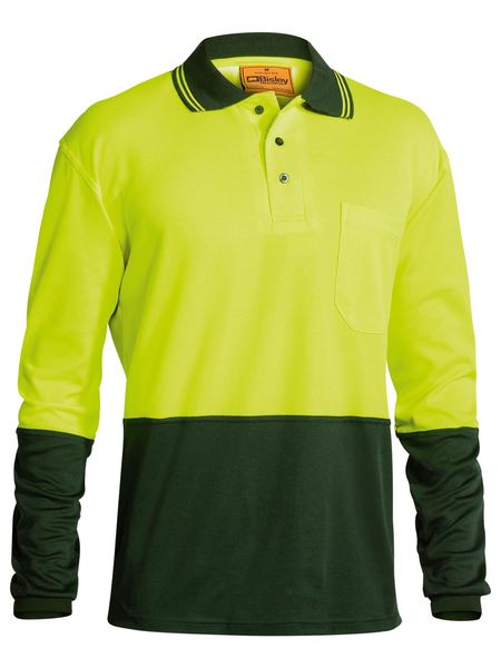 Bisley Hi Vis Long Sleeve Mens Polo - BK6234