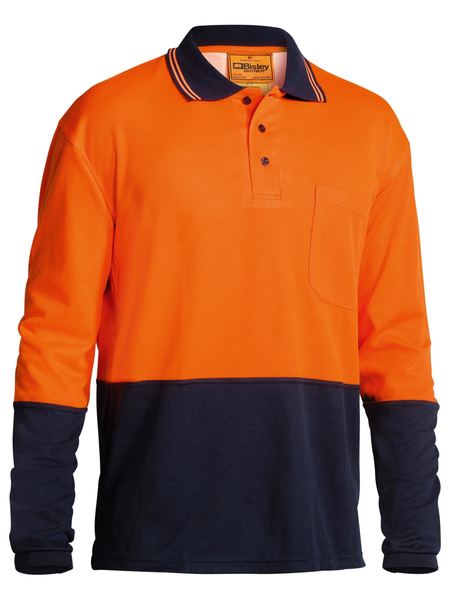 Bisley Hi Vis Long Sleeve Mens Polo - BK6234