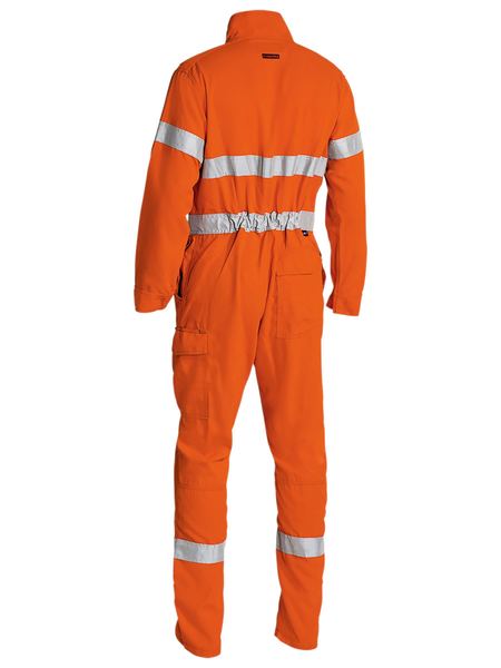 Bisley Tencate Tecasafe Plus 580 Taped Hi Vis Flame Retardant (FR) Non-Vented Mens Engineered Coverall - BC8185T