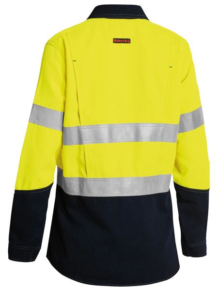 Bisley Tencate Tecasafe Plus 700 Womens Taped Hi Vis Flame Retardant (FR) Long Sleeve Shirt - BL8082T