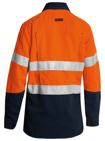 Bisley Tencate Tecasafe Plus 700 Womens Taped Hi Vis Flame Retardant (FR) Long Sleeve Shirt - BL8082T