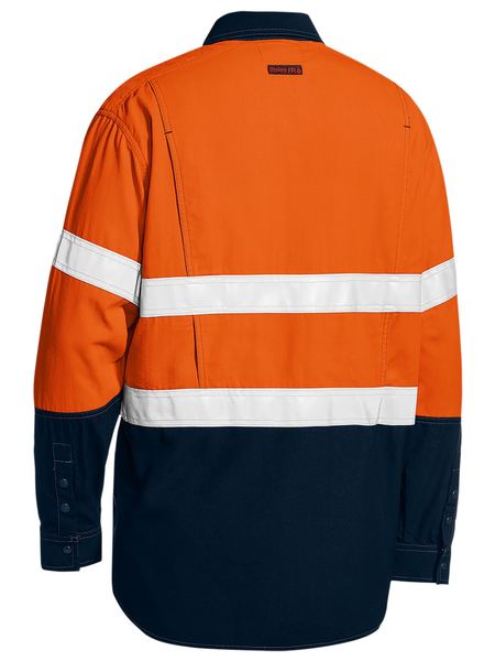 Bisley Tencate Tecasafe Plus 480 Taped Hi Vis Flame Retardant (FR) 2 Tone Long Sleeve Mens Shirt - BS8237T