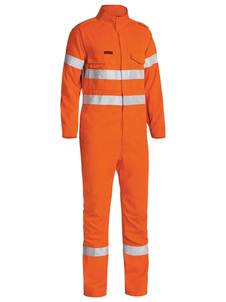 Bisley Tencate Tecasafe Plus 700 Taped Hi Vis Flame Retardant (FR) Vented Mens Engineered Coverall - BC8085T