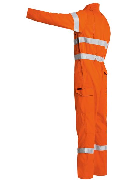 Bisley Tencate Tecasafe Plus 700 Taped Hi Vis Flame Retardant (FR) Vented Mens Engineered Coverall - BC8085T