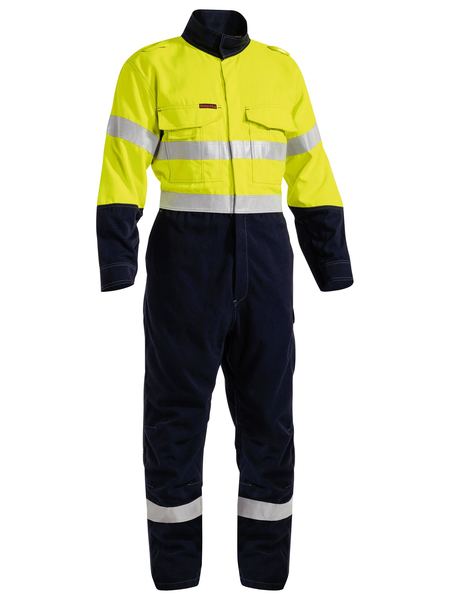 Bisley Tencate Tecasafe Plus 700 Taped Hi Vis Flame Retardant (FR) Vented Mens Engineered Coverall - BC8086T