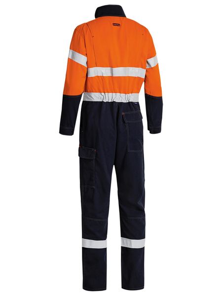 Bisley Tencate Tecasafe Plus 700 Taped Hi Vis Flame Retardant (FR) Vented Mens Engineered Coverall - BC8086T