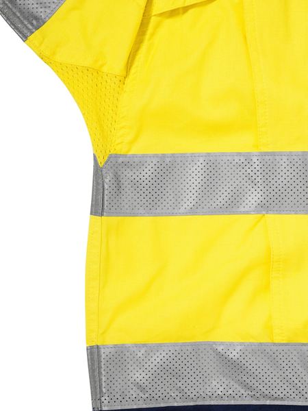 Bisley Taped X-AirFlow Hi Vis Ripstop 2 Tone Long Sleeve Mens Shirt - BS6415T