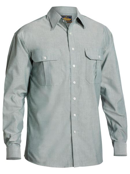 Bisley Mens Oxford Long Sleeve Shirt - BS6030