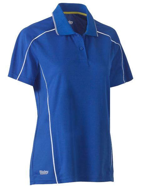 Bisley Womens Cool Mesh Polo With Reflective Piping - BKL1425