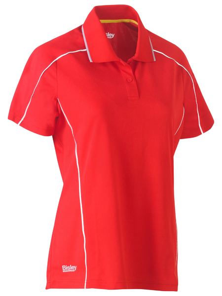 Bisley Womens Cool Mesh Polo With Reflective Piping - BKL1425