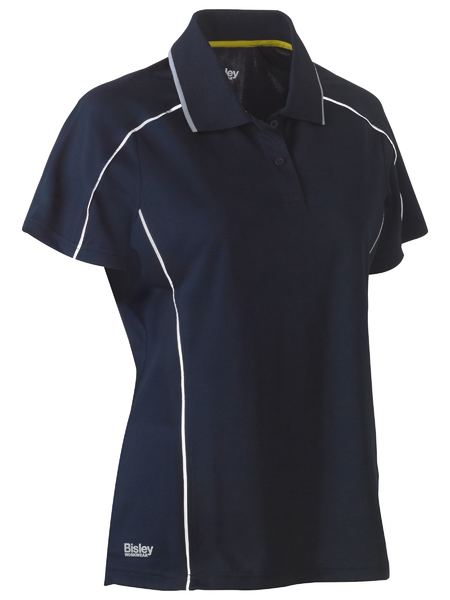 Bisley Womens Cool Mesh Polo With Reflective Piping - BKL1425