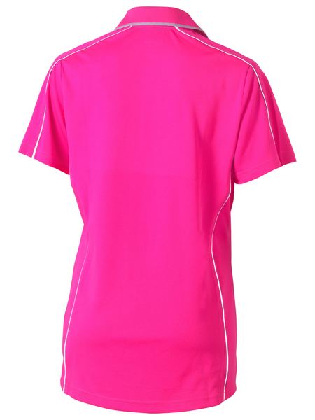 Bisley Womens Cool Mesh Polo With Reflective Piping - BKL1425