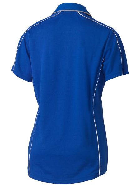 Bisley Womens Cool Mesh Polo With Reflective Piping - BKL1425