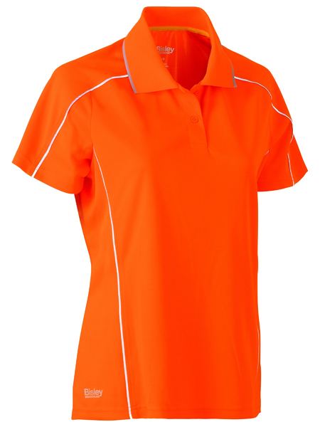 Bisley Womens Cool Mesh Polo With Reflective Piping - BKL1425