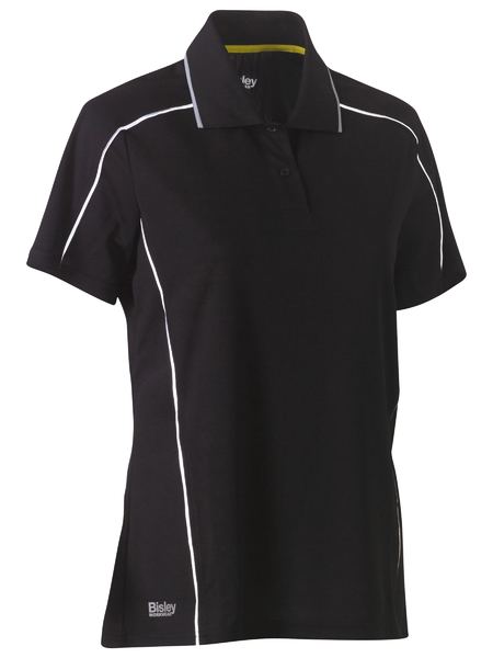 Bisley Womens Cool Mesh Polo With Reflective Piping - BKL1425