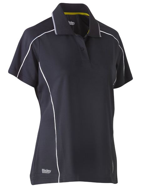 Bisley Womens Cool Mesh Polo With Reflective Piping - BKL1425