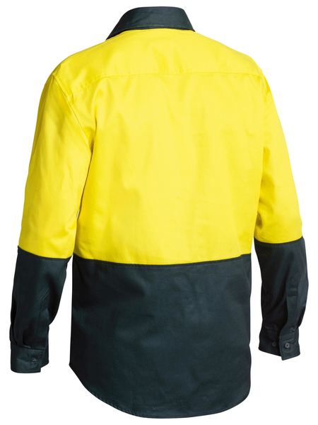 Bisley Hi Vis 2 Tone Long Sleeve Mens Drill shirt - BSC6267