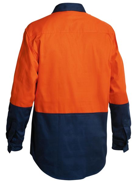 Bisley Hi Vis 2 Tone Long Sleeve Mens Drill shirt - BSC6267