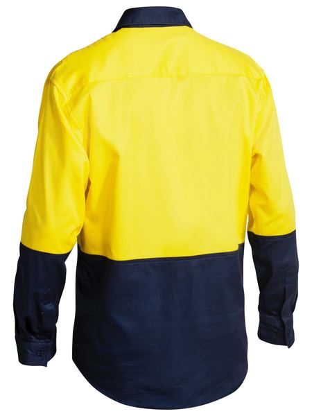 Bisley Hi Vis 2 Tone Long Sleeve Mens Drill shirt - BSC6267