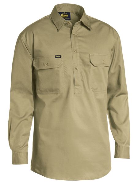 Bisley Closed Front Cool Lightweight Long Sleeve Drill Shirt - BSC6820