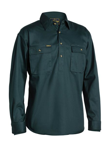 Bisley Closed Front Long Sleeve Cotton Drill Shirt - BSC6433