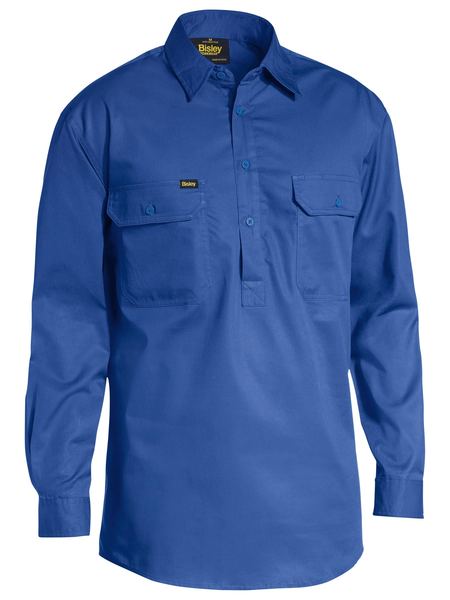 Bisley Closed Front Cool Lightweight Long Sleeve Drill Shirt - BSC6820