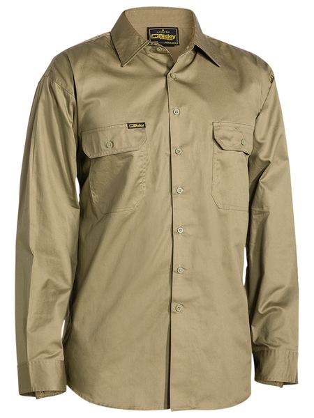 Bisley Cool Lightweight Long Sleeve Drill Shirt - BS6893