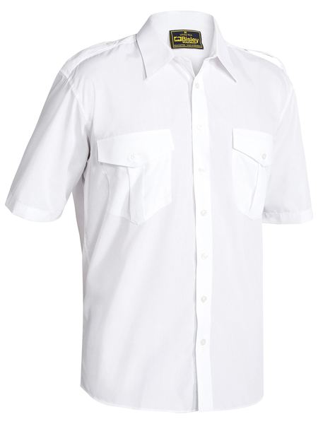 Bisley Epaulette Permanent Press Short Sleeve Shirt - B71526