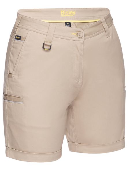 Bisley Womens Stretch Mid Rise Shorts - BSHL1015