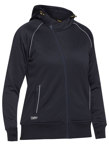 Bisley Womens Fleece Zip Front Hoodie With Sherpa Lining - BKL6925