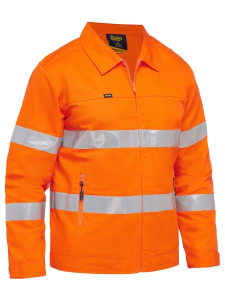 Bisley Taped Hi Vis Drill Jacket with Liquid Repellent Finish - BJ6919T