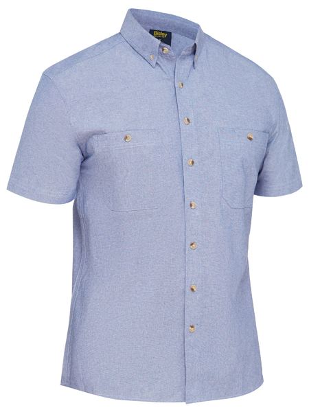 Bisley Mens Short Sleeve Chambray Shirt - BS1407