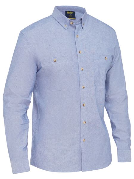 Bisley Mens Long Sleeve Chambray Shirt - BS6407