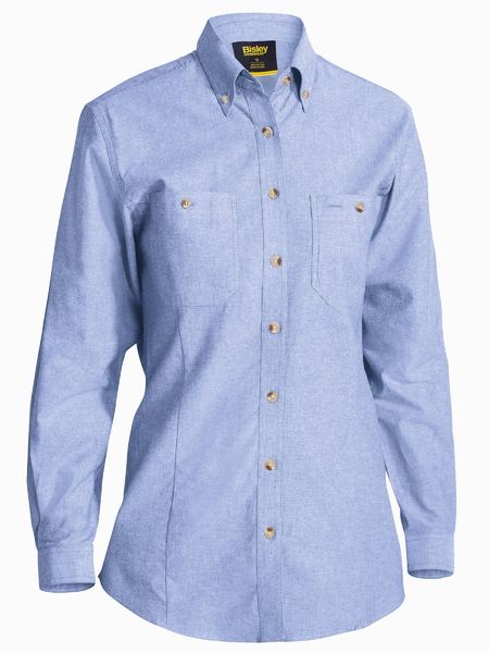 Bisley Womens Long Sleeve Chambray Shirt - BL6407