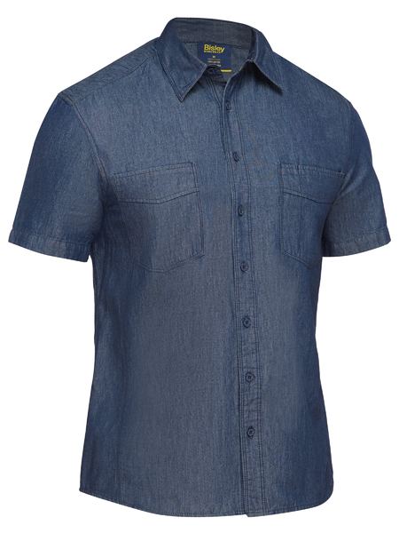 Bisley Mens Short Sleeve Denim Work Shirt - BS1602