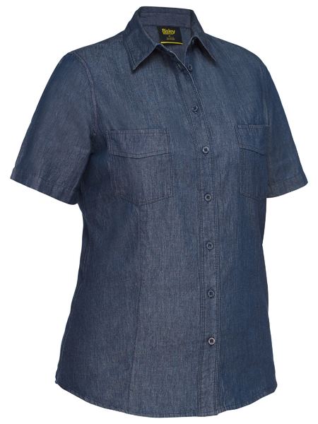 Bisley Womens Short Sleeve Denim Work Shirt - BL1602