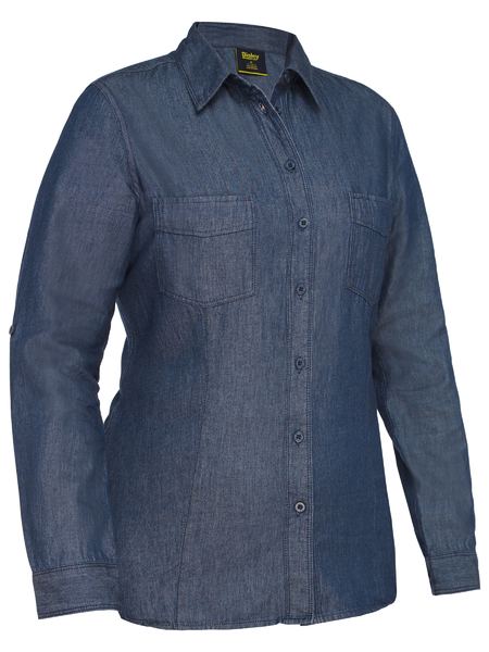 Bisley Womens Long Sleeve Denim Work Shirt - BL6602