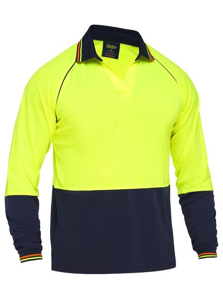 Bisley Recycle Two Tone Hi Vis Long Sleeve Polo - BK6440