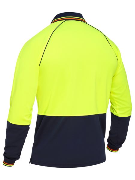 Bisley Recycle Two Tone Hi Vis Long Sleeve Polo - BK6440