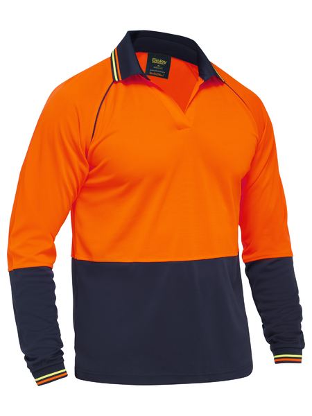 Bisley Recycle Two Tone Hi Vis Long Sleeve Polo - BK6440