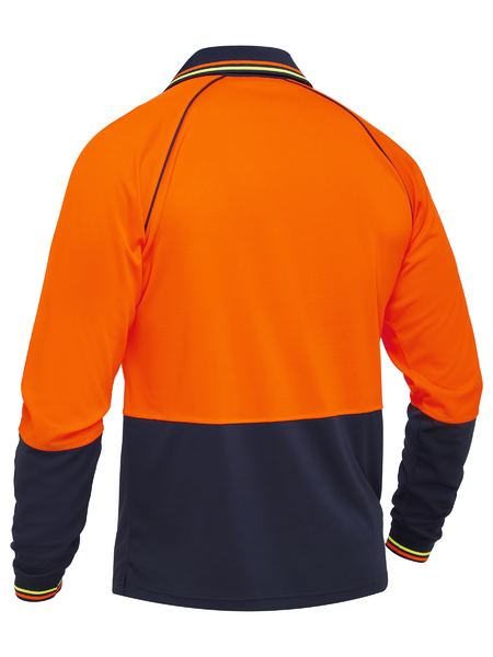 Bisley Recycle Two Tone Hi Vis Long Sleeve Polo - BK6440