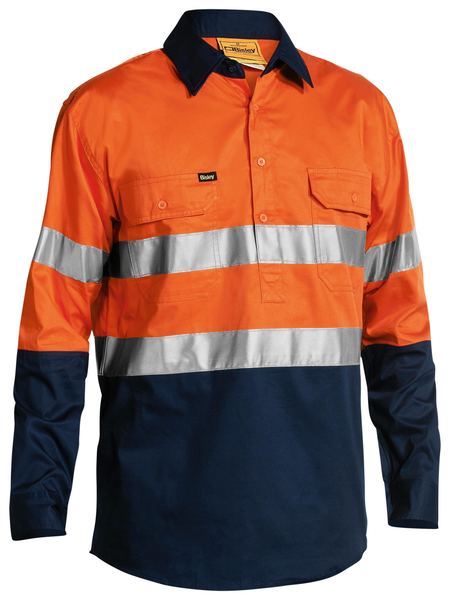 Bisley Taped Hi Vis Cool Lightweight Long Sleeve Mens Shirt - BSC6896