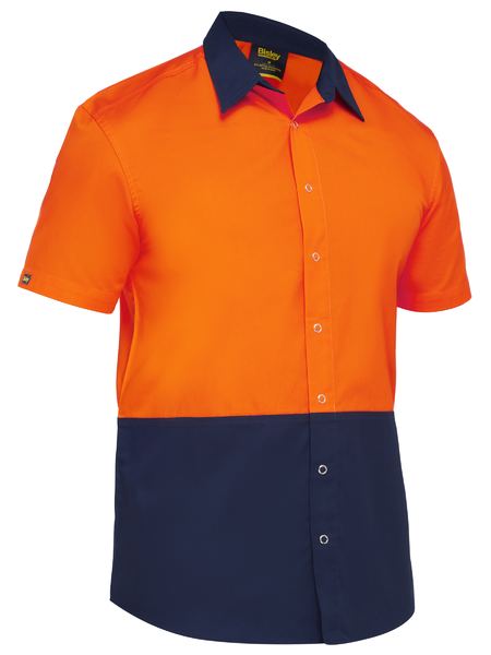 Bisley Two Tone Hi Vis Short Sleeve Shirt Food Industry - BS1442