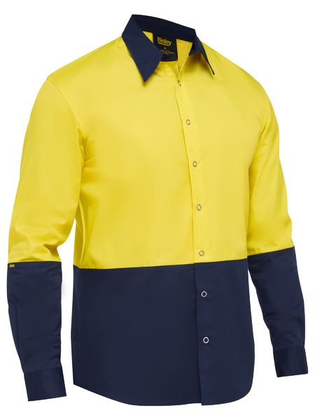 Bisley Two Tone Hi Vis Long Sleeve Shirt Food Industry - BS6442