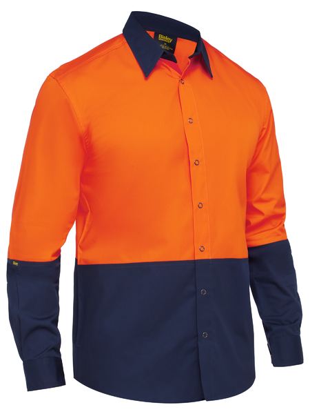 Bisley Two Tone Hi Vis Long Sleeve Shirt Food Industry - BS6442