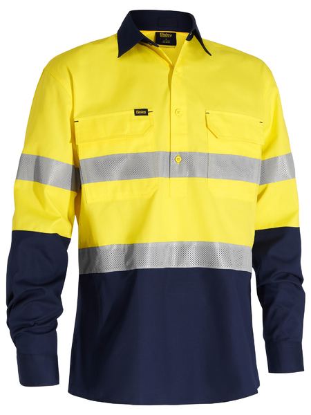 Bisley X Airflow‚ Closed Front Taped Hi Vis Ripstop Shirt - BSC6415T